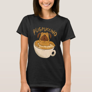 Camiseta Pugpuccino Pug Perro Cappuccino Café Perros