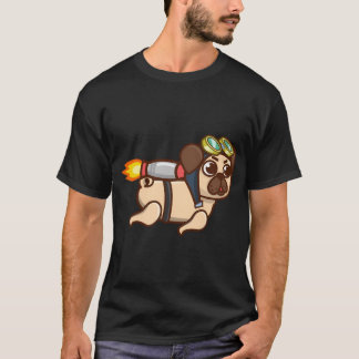 Camiseta Pug's Aventura en Jetpack