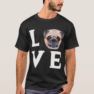 Camiseta Pugs de Amor - Cara de Pug Adorable Nariz Perrito