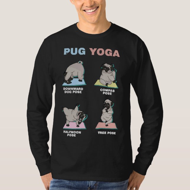 Camiseta Pugs Doggie Yogist Espiritual Meditación Classic T (Anverso)