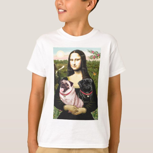 Camiseta Pugs (Leonado + Negro) - Mona Lisa (Anverso)