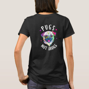Camiseta Pugs No Drogas Amor Perros Mascotas Mensaje Antidr