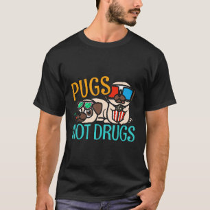 Camiseta Pugs No Drogas Mops Perros Grudge Pug Mascota Rega
