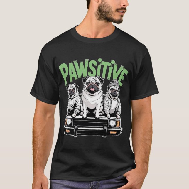 Camiseta Pugs Pawsitive (Anverso)