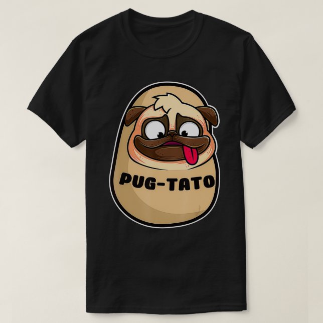Camiseta Pugtato Cute Pug Potato Dog Lover Funny Design And (Diseño del anverso)