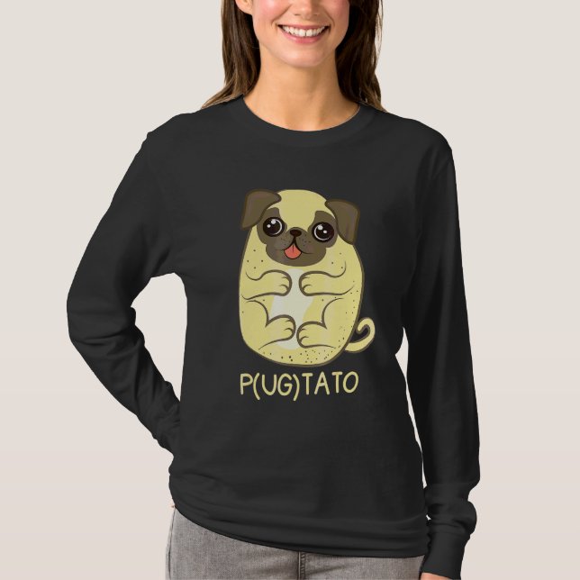 Camiseta Pugtato Pug Pug de Papas Perro Pug (Anverso)