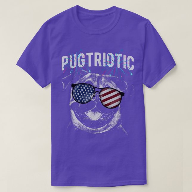 Camiseta Pugtriotic Patriotic Pug U (Diseño del anverso)