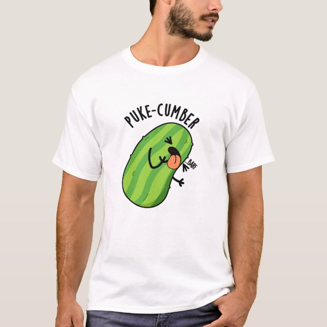 Camiseta Puke-cumber Funny Cucumber Pun (Anverso)