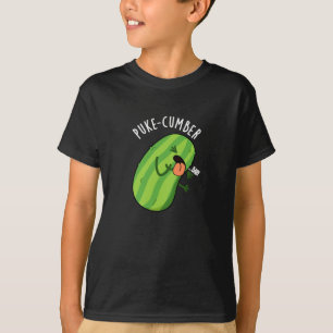 Camiseta Puke-cumber Funny Cucumber Pun Dark BG