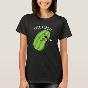 Camiseta Puke-cumber Funny Cucumber Pun Dark BG