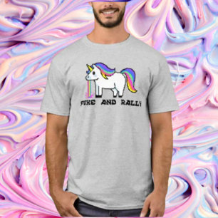 Camiseta Puke & Rally Rainbow Unicorn   Pixel Part