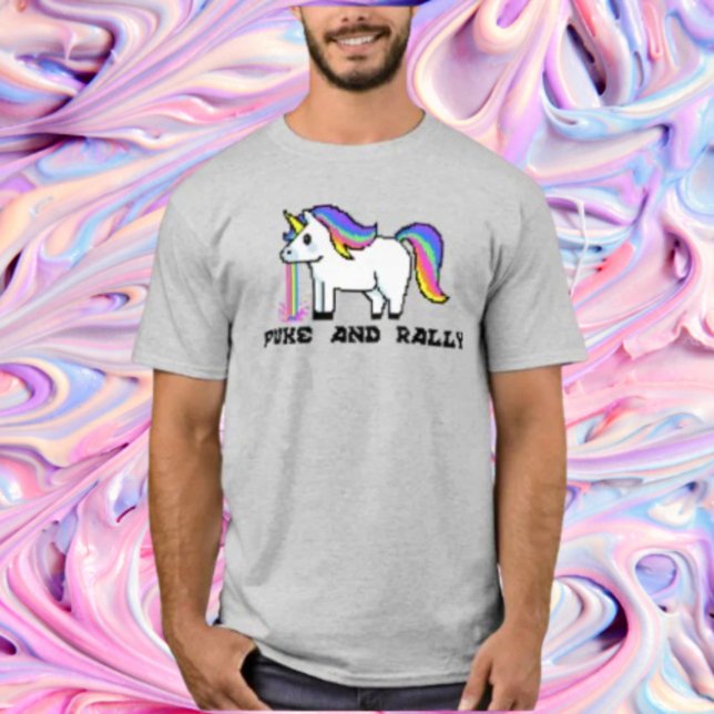 Camiseta Puke & Rally Rainbow Unicorn | Pixel Part (Subido por el creador)