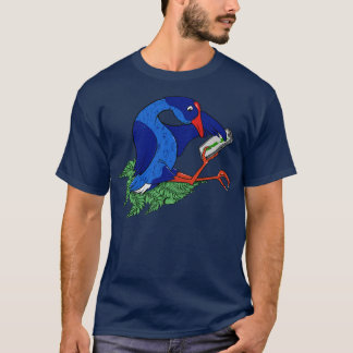 Camiseta Pukeko usando teléfono móvil