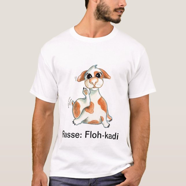 Camiseta Pulga kadi, dog, shirt, hund t-shirt (Anverso)
