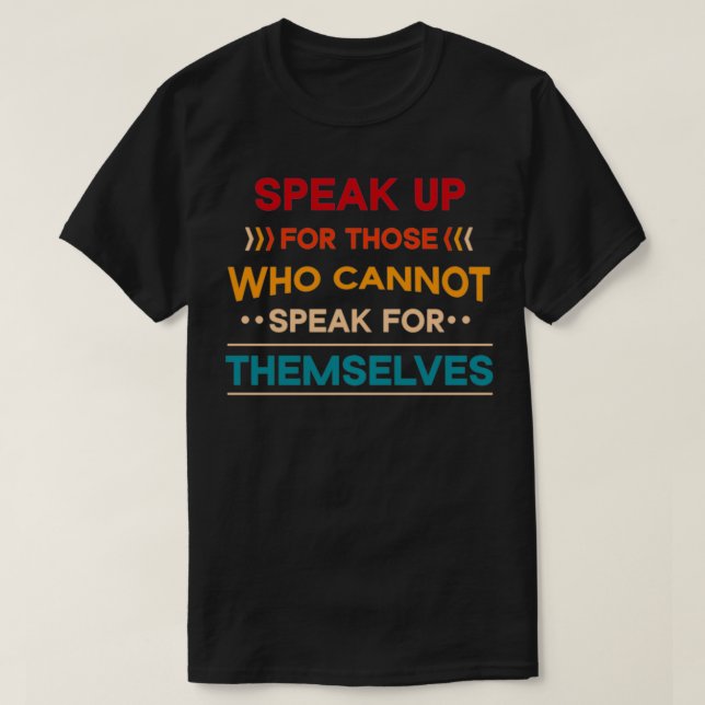 Camiseta Pulgar gráfico de la instrucción Speak Up (Diseño del anverso)
