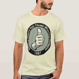 Camiseta pulgar que lucha