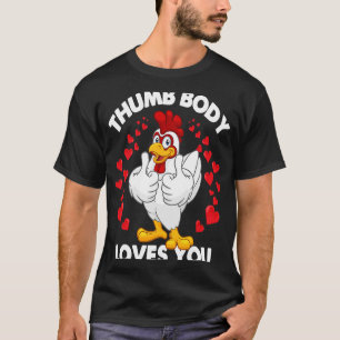 Camiseta Pulgares de pollo arriba Día de San Valentín Agent