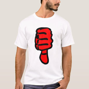 Camiseta Pulgares rojos abajo