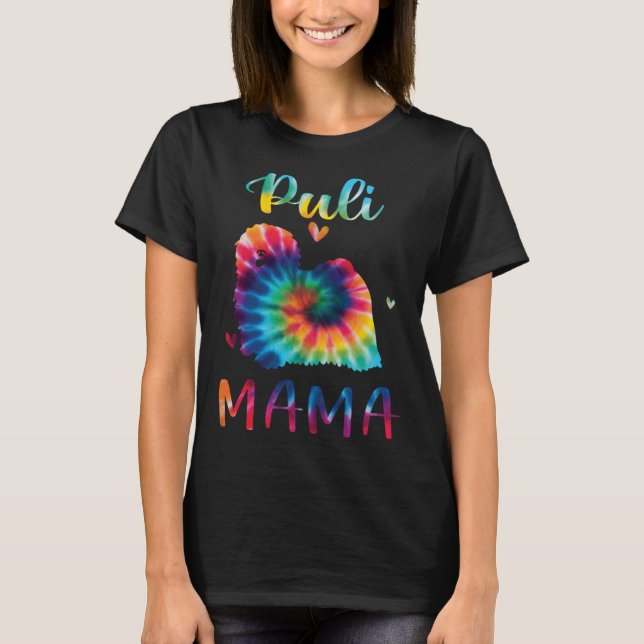 Camiseta Puli Mama Tie Dye Dog Mom Mothers Day (Anverso)