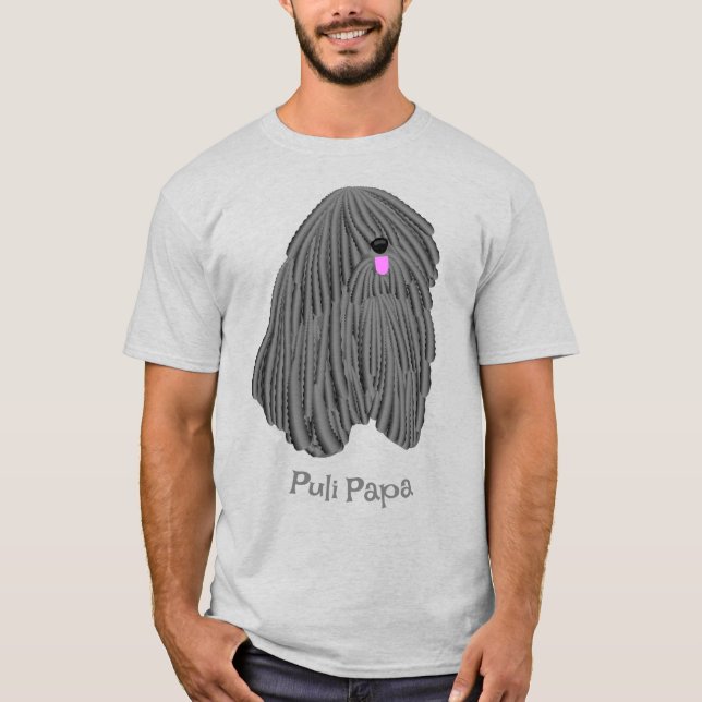 Camiseta Puli Papa Cute Puli Dog Personalizado (Anverso)