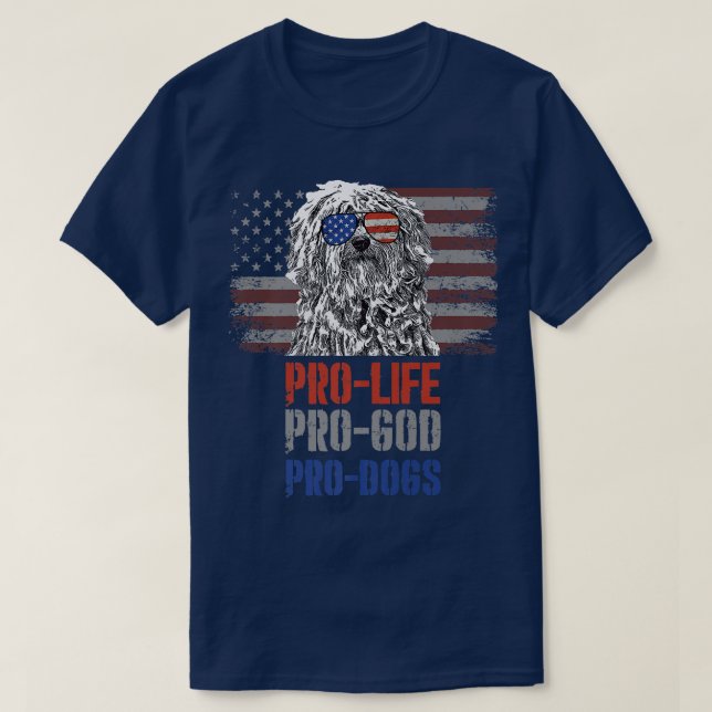 Camiseta Pulik Pro Life Pro God Pro Dogs Premium (Diseño del anverso)