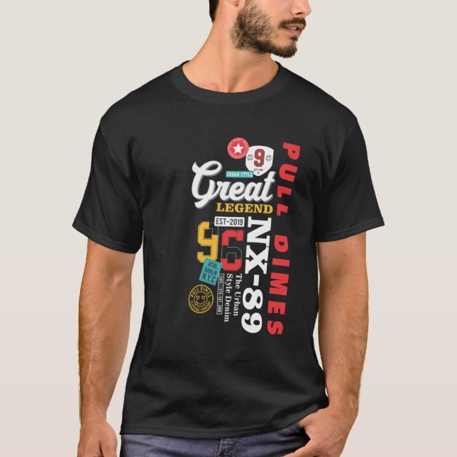 Camiseta Pull Dimes Streetwear 009 HipHop Merch Textos Sty (Anverso)