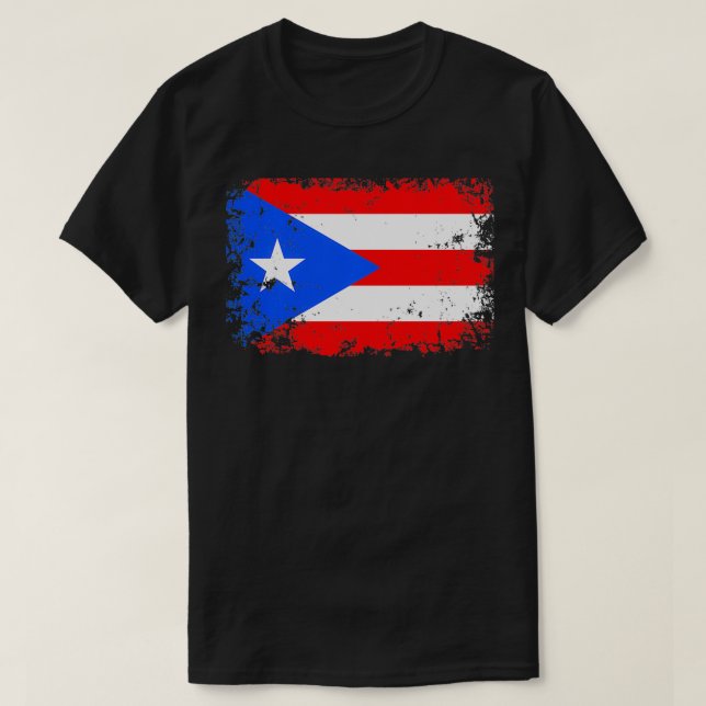 Camiseta Pullover de bandera de Puerto Rico (Diseño del anverso)