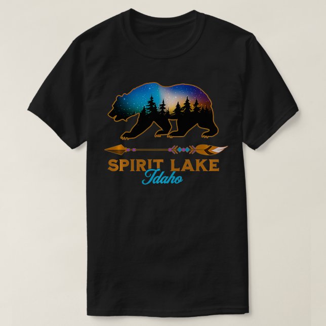 Camiseta Pullover Souvenir del lago Spirit Idaho (Diseño del anverso)