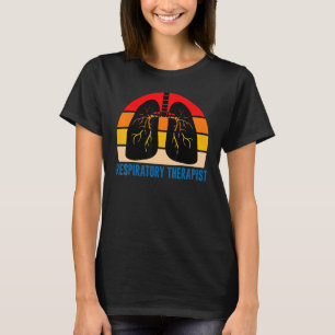 Camiseta Pulmón del Terapéutico Respiratorio del Sol Vintag