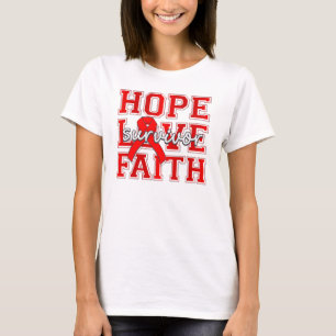 Camiseta Pulmonary Embolism Hope Love Faith Survivor