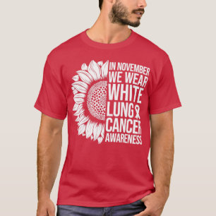 Camiseta Pulmones Cáncer Concienciación Girasol En Noviembr