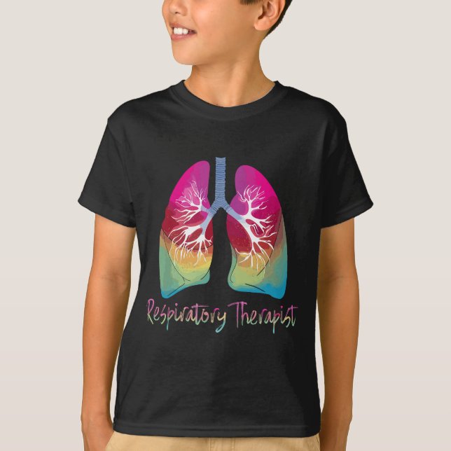 Camiseta Pulmones colorantes del terapismo respiratorio (Anverso)