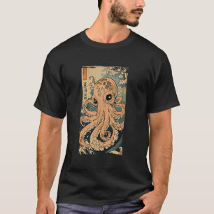 Camiseta Pulpito Vintage Ukiyo-e Japonés Retro Flor Oce