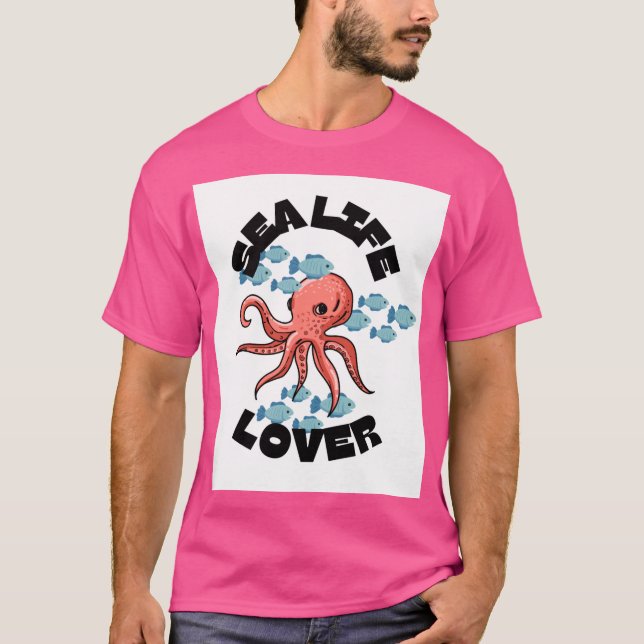 Camiseta pulpo amante de la vida marina (Anverso)