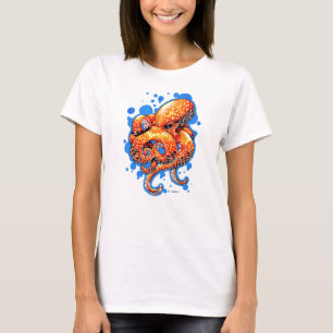 Camiseta pulpo anaranjado -