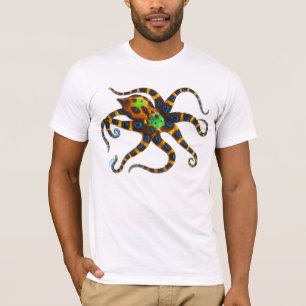 Camiseta Pulpo anillado azul