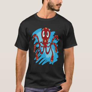 CAMISETA PULPO ANIMAL MARINO MARINO OCÉANO PULPO MANCHAS RO