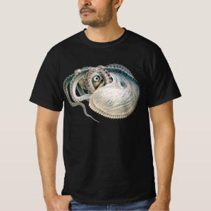 Camiseta Pulpo Argonauta, Animales de la Vida Marina Antigu