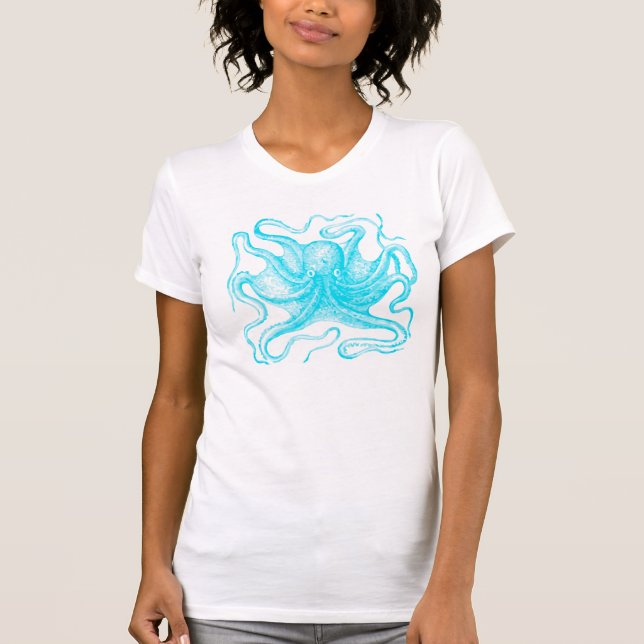 Camiseta Pulpo azul (Anverso)