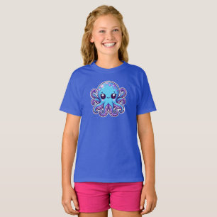 Camiseta Pulpo azul lindo