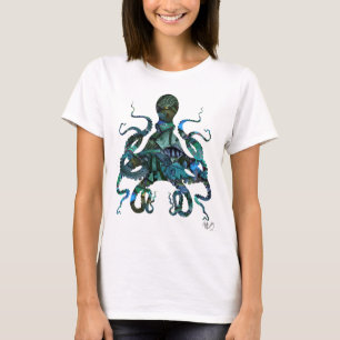 Camiseta Pulpo azul pescador