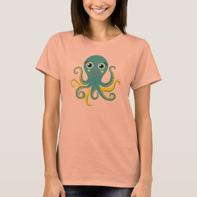 Camiseta Pulpo azul y amarillo (Anverso)