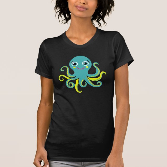 Camiseta Pulpo azul y amarillo (Anverso)