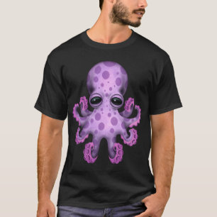 Camiseta Pulpo Bebé Morado Adorable