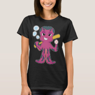 Camiseta Pulpo Béisbol Bate de béisbol Deportes