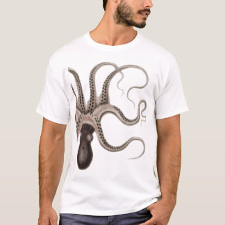 Camiseta Pulpo blanco y negro