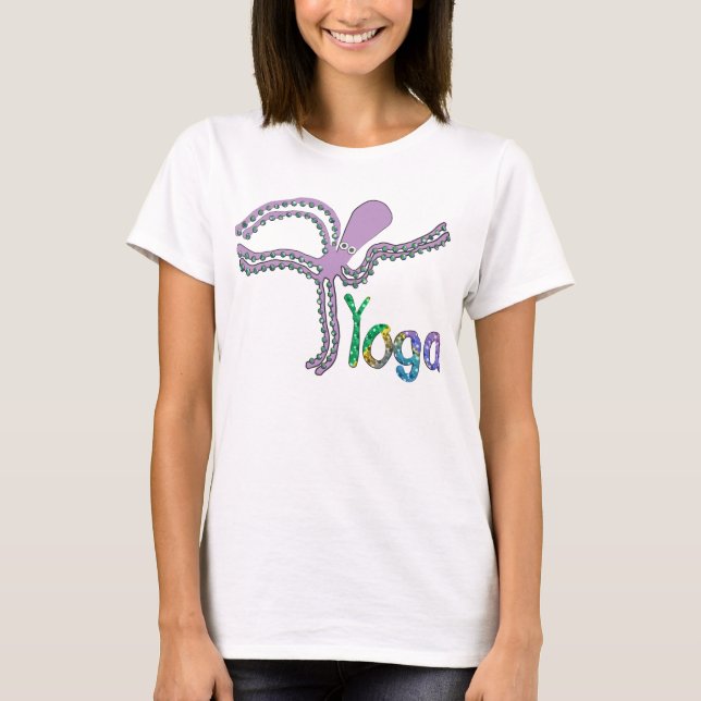 Camiseta Pulpo caprichoso de la yoga (Anverso)