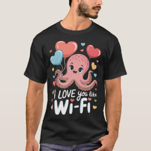 Camiseta Pulpo Con Corazón Lloons Te Amo Como Va Wi-fi