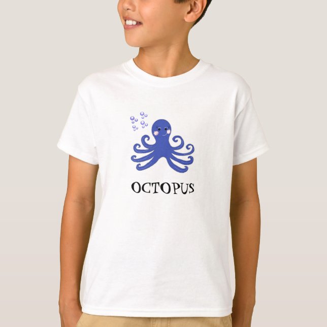 Camiseta Pulpo de Dibujos Animados (Anverso)