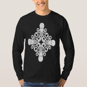 Camiseta Pulpo de geometría Criatura marina y acuario de ag